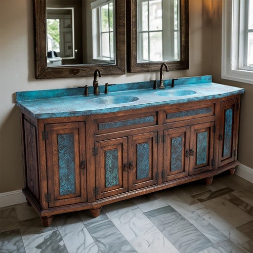Frontier Copper Top Double Vanity
