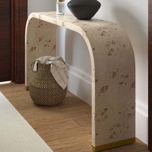 Burl Bend Console Table