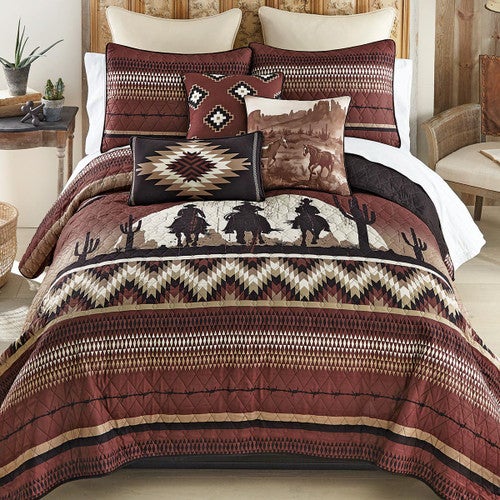 Cowboy Horizon Quilt Bed Set - King