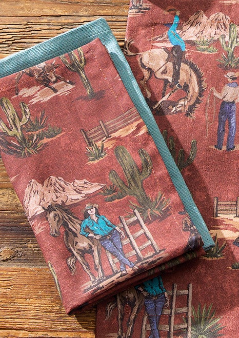 Cowboy Toile Napkin - OUT OF STOCK UNTIL 02/06/2026