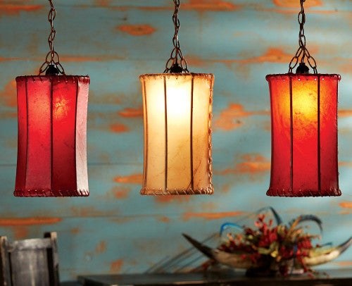 Rawhide Pendant Light - Amber - CLEARANCE