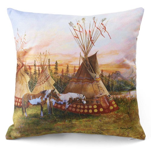 Sunset Teepee Pillow