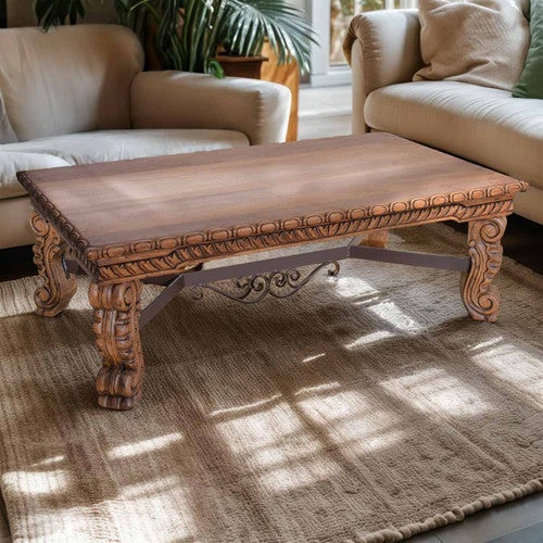 Plainsman Hand Carved Coffee Table