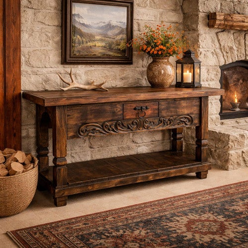 Settler's Mill Carved Console