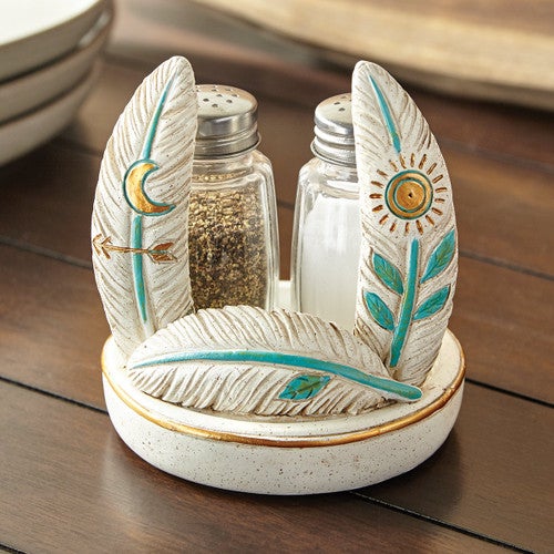 Desert Sky Feather Salt & Pepper Shaker Set