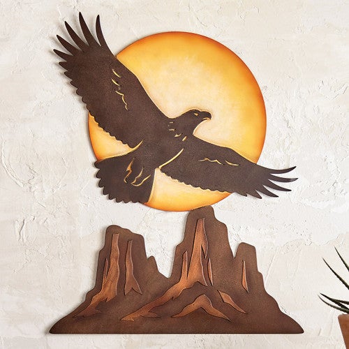 Moonlit Mesa Eagle Wall Art