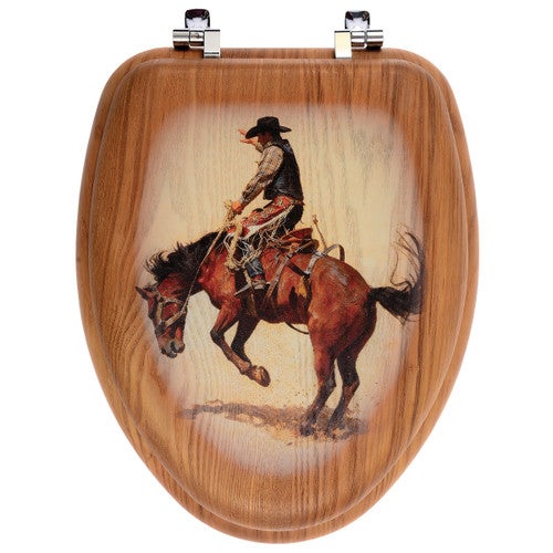 Bucking Bronco Toilet Seat - Elongated