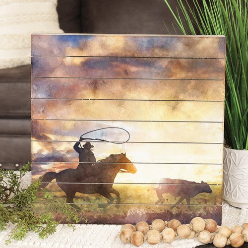 Cowboy Ranch Wooden Pallet Wall Art