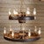 Double Wagon Wheel Chandelier