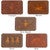 Coronado Iron Counter Stool with Tooled Leather Seat - Set of 3