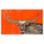 Kaleidoscope Bull Fire Red Canvas Art