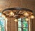 Large Wagon Wheel Chandelier with Downlights