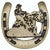Riding Cowboy in Horseshoe Knobs - Set of 2