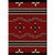 Big Chief Red Rug - 3 x 4