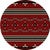 Big Chief Red Rug - 8 Foot Round