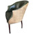Modern Jade Leather & Cowhide Lounge Chair