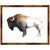 Bison Profile Canvas Art