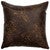 Brands Embossed Leather Square Pillow with Fabric Back