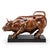 Brass Angry Bull Sculpture