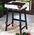 Cowhide Iron Barstool w/ Turquoise Conchos - 24 Inch
