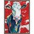 Rainbow Cow Framed Canvas