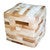 Cowhide Mosaic Ottoman - Light Brown