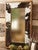 Cowhide Mirror with Metal Medallions