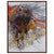 Crimson Bison Framed Canvas