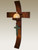 Curved Cross Candle Holder with Cross Accent And Candle