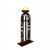 Cut Out Arch and Patina Cross Candle Holder with Round Candle