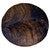 Dark Brown Round Cowhide Ottoman - 36 Inch
