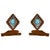 Desert Diamond with Turquoise Stone Tie Backs - Set of 2