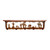 Desert Scene 34 Inch Pine Hook Shelf