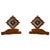 Diamond Copper Concho Tie Backs - Set of 2