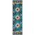 Diamond Creek Turquoise Rug - 2 x 8