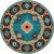 Diamond Creek Turquoise Rug - 8 Ft. Round