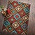 Diamond Dance Turquoise Rug - 8 x 11