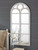 Distressed White Window Mirror