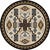 Double Cross Blue Rug - 8 Ft. Round