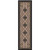 Double Cross Sand Rug - 2 x 8