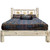 Frontier Platform Bed with Laser-Engraved Bronc Design - Twin