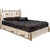 Frontier Platform Bed with Storage & Laser-Engraved Bronc Design - Queen