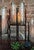 Granulated Clear Glass Cylinder on Tower Base - Large
