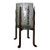 Granulated Clear Glass Cylinder on Tower Base - Medium
