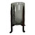 Granulated Clear Glass Cylinder on Tower Base - Small