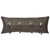 Gray Leather & Conchos Leather Pillow - Leather Back