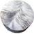 Gray Round Cowhide Ottoman - 36 Inch