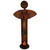 Iron Angel Tabletop Candle Holder with Glass Teardrop - Medium