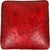 Large Square Ottoman with Tacks - Red