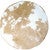Light Brown Round Cowhide Ottoman - 24 Inch
